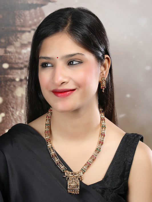 Antique Polish Long Lakshmi Haram Set