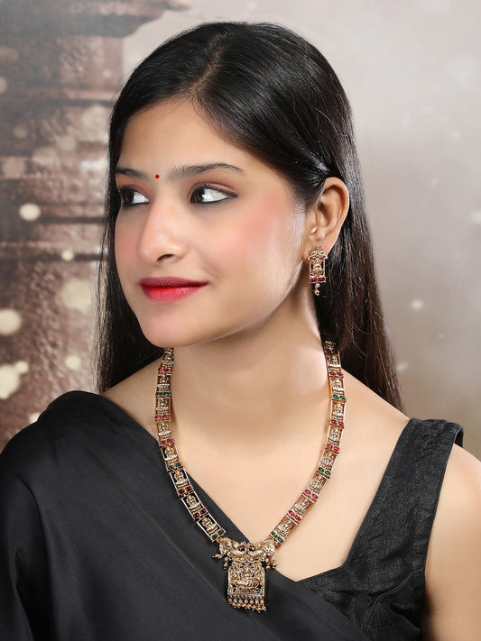 Antique Polish Long Lakshmi Haram Set