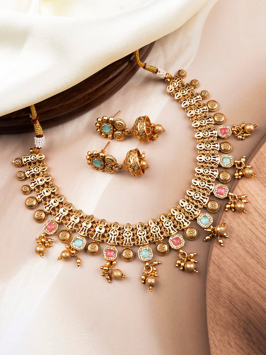 Royal Rajwadi Plating Necklace Set for Women | Traditional Ethnic Jewelry