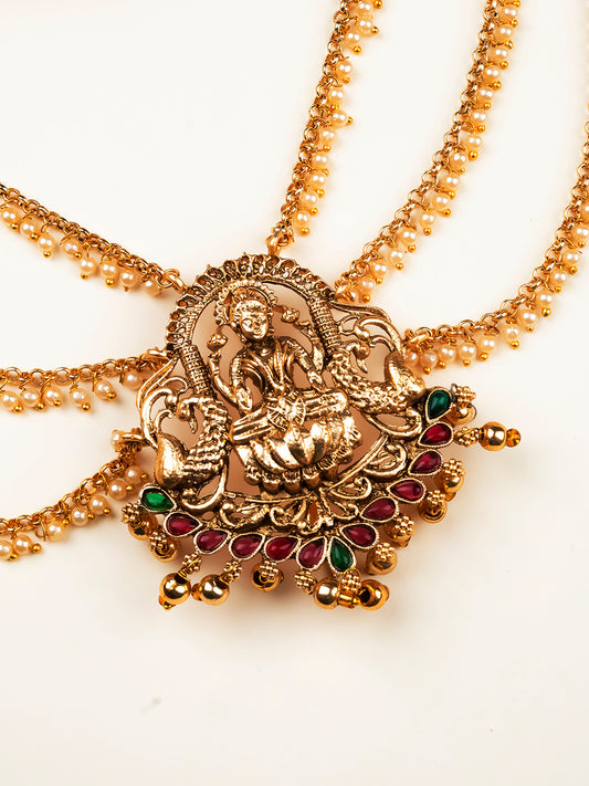 Premium Temple Antique Jada Billai with Mattal | Bridal Hair Accessory