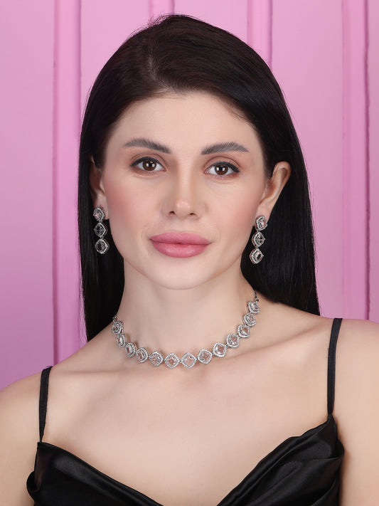 Eternal Sparkle: Clear AD Sleek Necklace