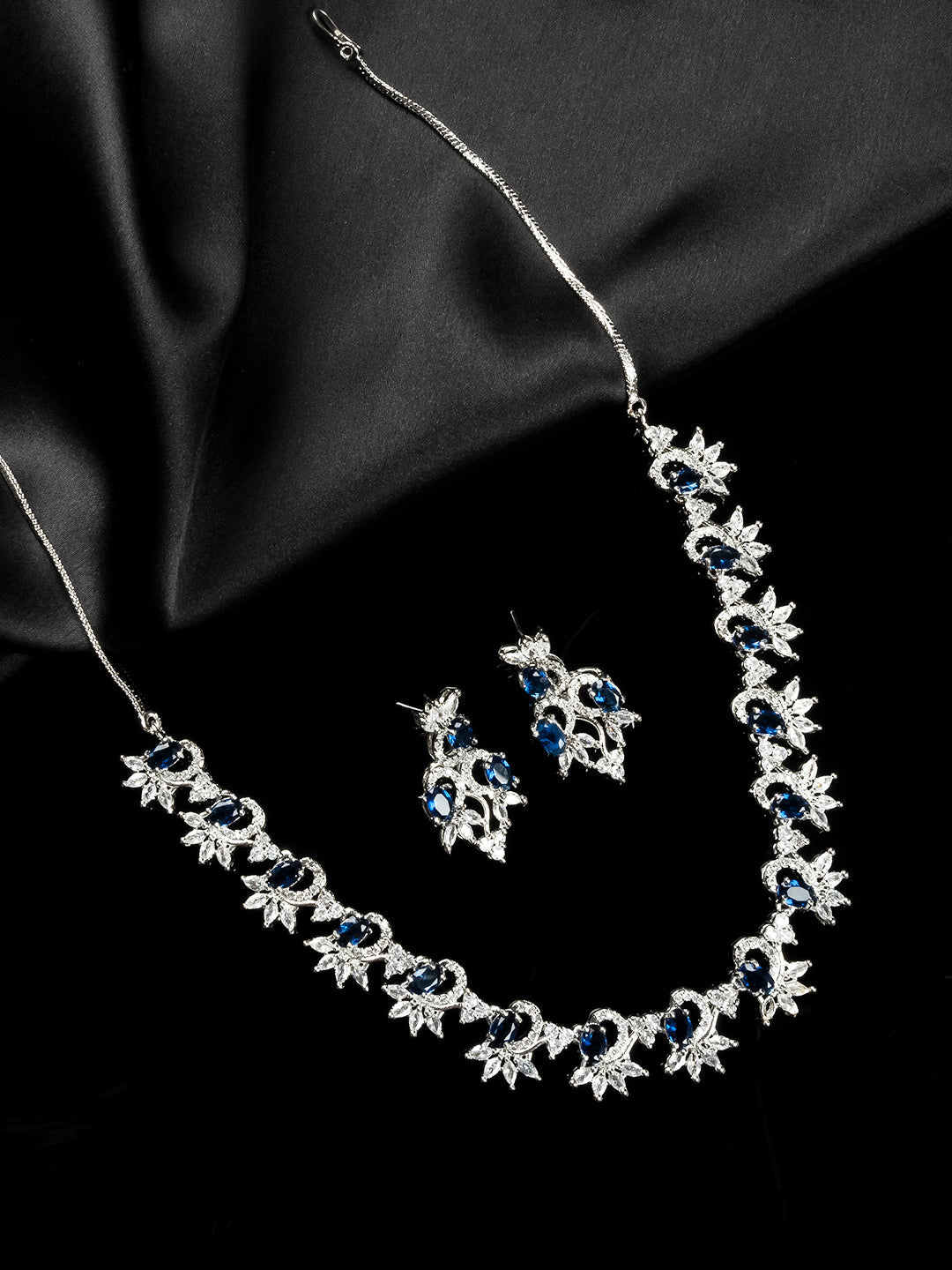 AD CZ jewelry designer necklace set featuring exquisite craftsmanship and stunning design