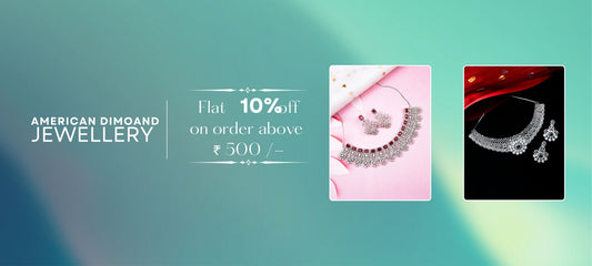 American Diamond Jewellery Online – AD necklace by StileAdda