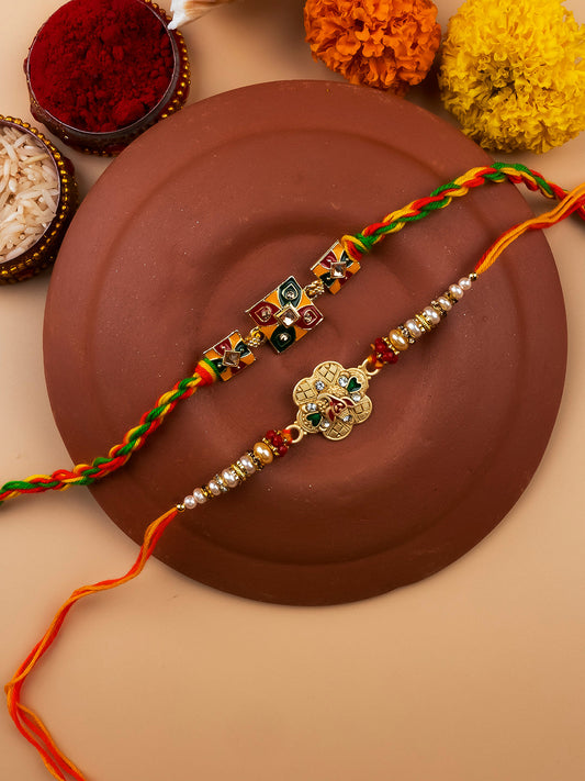 Modern Design Bhai Rakhi Combo Set
