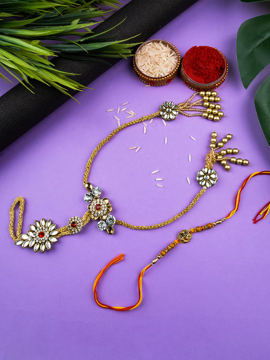 Premium Bhai Bhabhi Hathphool Rakhi Set