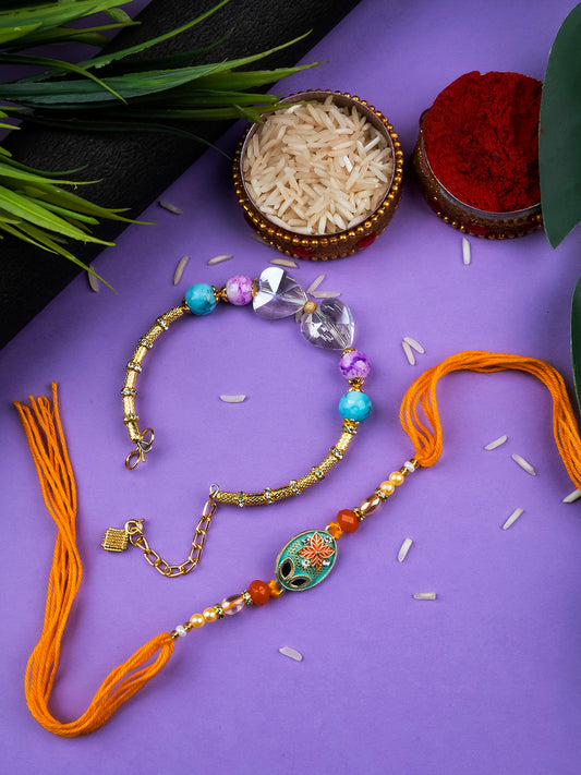 Trendy Bhai Bhabi Openable Kada Rakhi Set