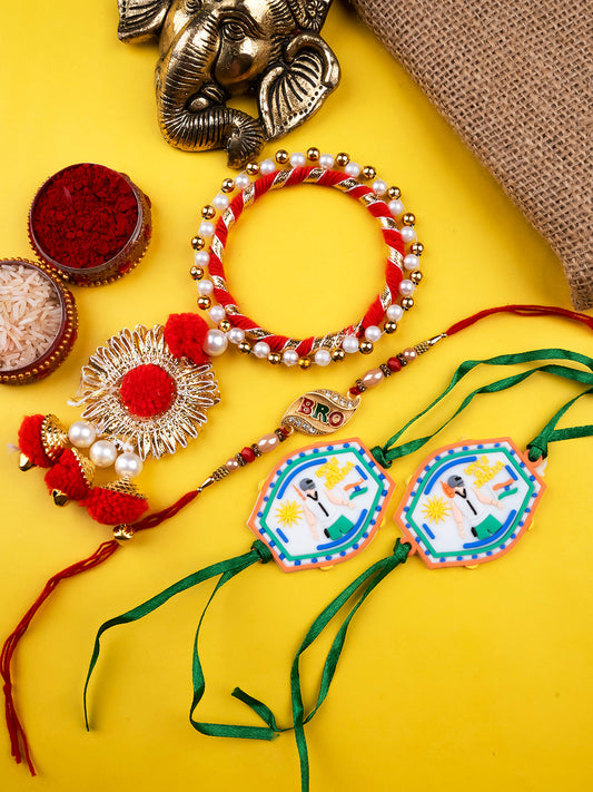 Exquisite Family Rakhi Set of 4