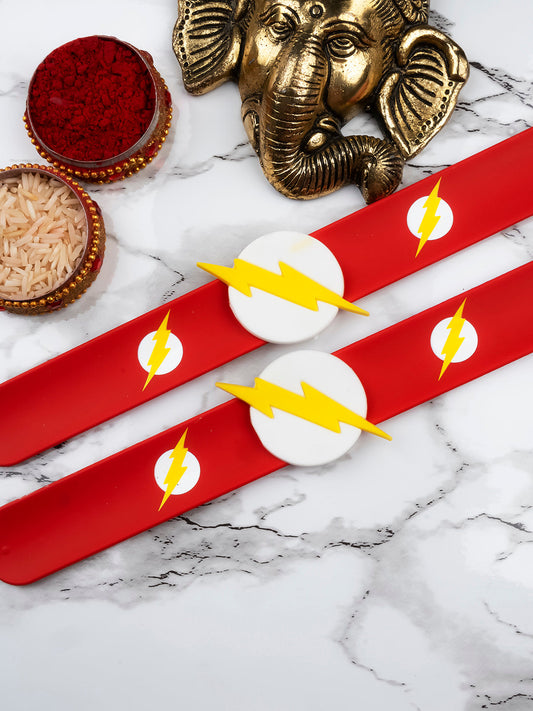 Sparkling Red Super Hero Wrist Band - Set of 2