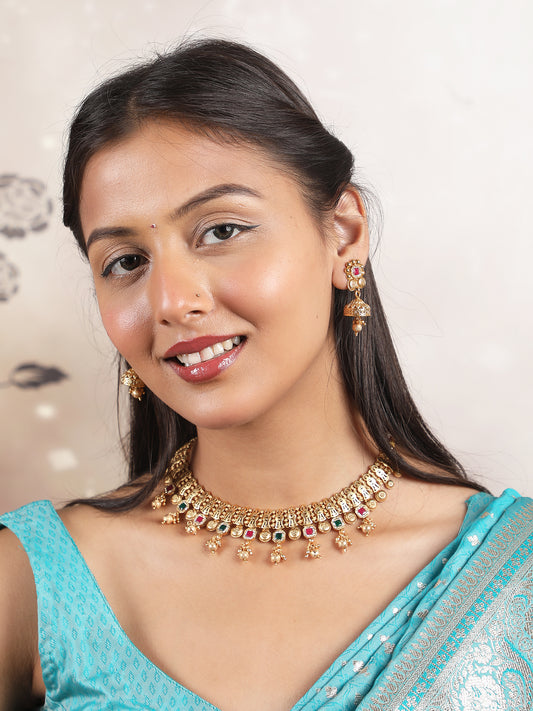 Royal Rajwadi Plating Necklace Set for Women | Traditional Ethnic Jewelry